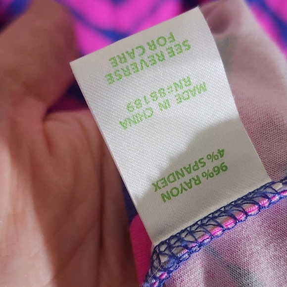 Lilly Pulitzer Pink and Blue Chevron Dress - Picture 5 of 5